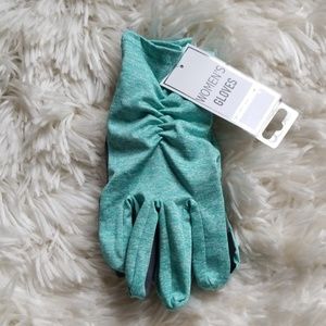Women's Teal Jersey Gloves Size L/XL